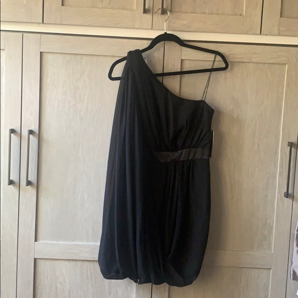 AQUA One Shoulder Dress - Chiffon